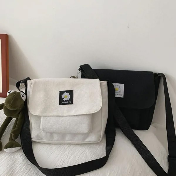 Корейская повседневная холщовая сумка Женщины Маленькая сумка-мессенджер Дамские сумки на плечо Для женщин 2022 Crossbody Bags Женщины Дамская сумка для телефона