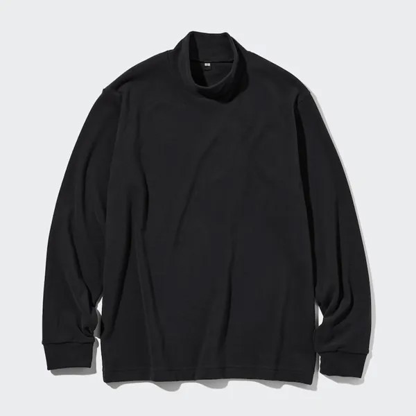 Водолазка Uniqlo унисекс из флиса, черный