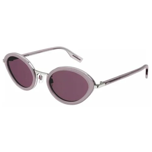 Солнцезащитные очки McQ Alexander McQueen, кошачий глаз, оправа: металл, с защитой от УФ, для женщин, серый