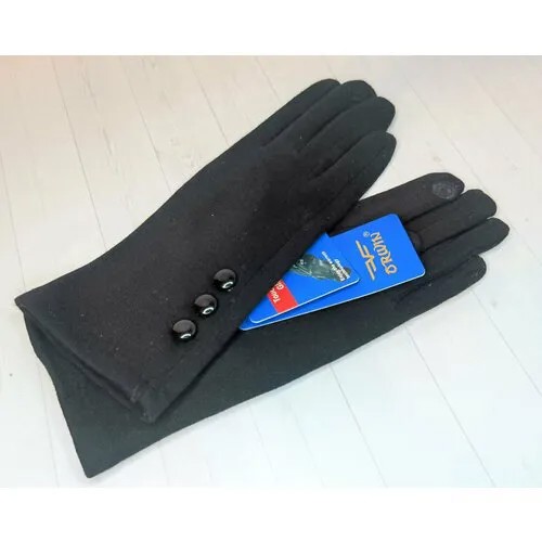 Перчатки , демисезон/зима, сенсорные, размер 7, черный