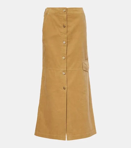 Юбка миди из хлопка Dorothee Schumacher, цвет dusty camel