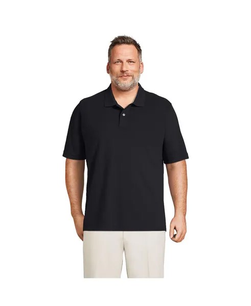 Мужская рубашка-поло с короткими рукавами больших и высоких размеров Comfort-First Lands' End