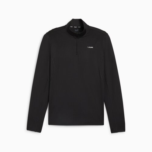 Пуловер PUMA Fit Polyspan ¼ Zip, размер 46, черный