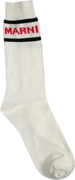 Носки Marni 'Lily White', белый