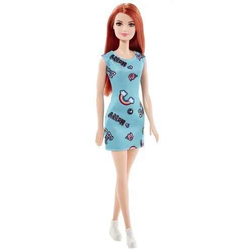 Кукла Barbie в бирюзовом платье с радугой, 29 см, FJF18