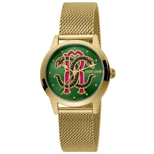 Наручные часы Roberto Cavalli by Franck Muller Logomania, зеленый