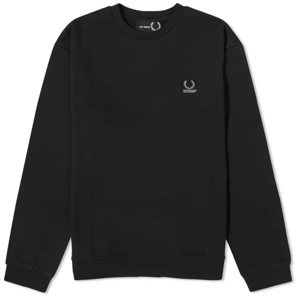 Свитшот с вышивкой Fred Perry x Raf Simons, черный