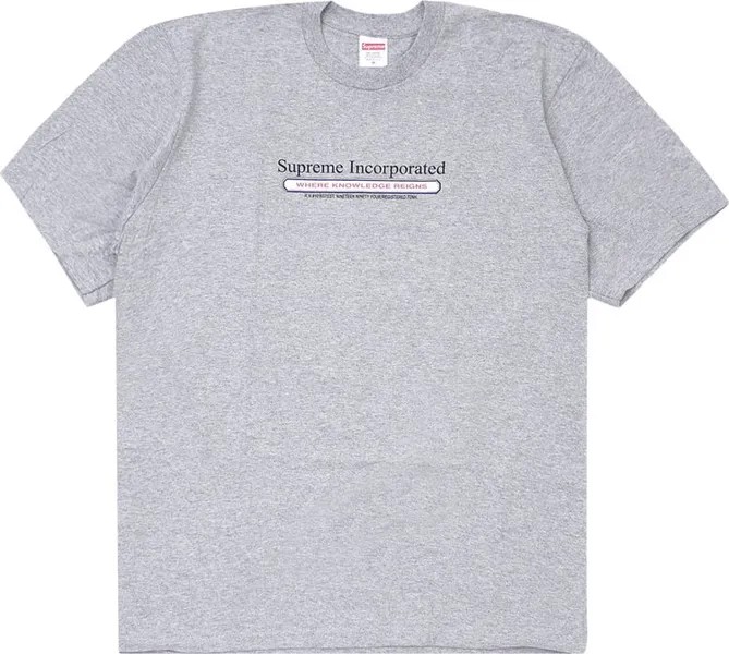 Футболка Supreme Inc. T-Shirt 'Heather Grey', серый