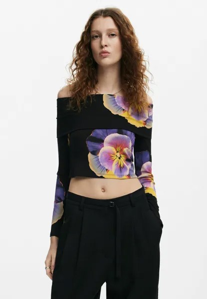 Рубашка с длинным рукавом Desigual, черный
