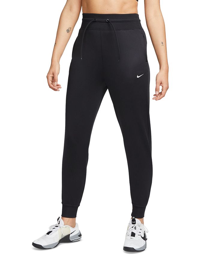 Женские брюки-джоггеры Therma-FIT One с высокой талией 7/8 Nike, черный