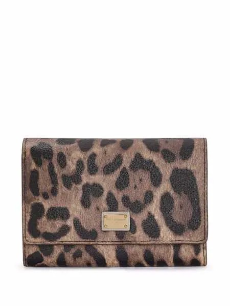 Dolce & Gabbana бумажник с леопардовым принтом