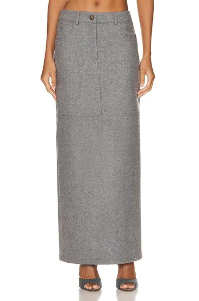 Юбка Nour Hammour Mae Long Pencil, цвет Light Grey