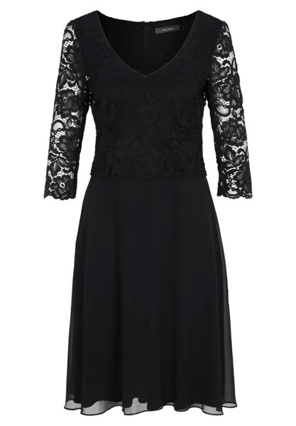 Коктейльное платье с кружевом Vera Mont, черный
