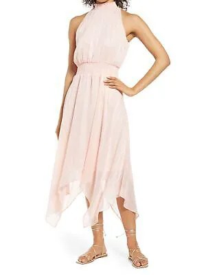 SAM EDELMAN Женское розовое макси-платье с завышенной талией без рукавов и укусом акулы розового цвета 12