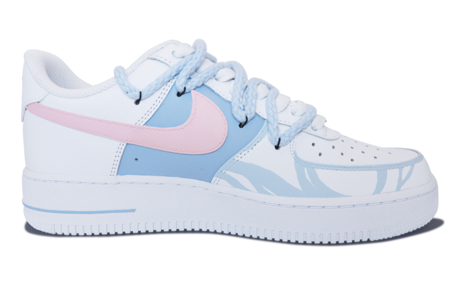 Кроссовки Nike Air Force 1 Skateboarding Shoes Unisex Low-top Blue/pink, голубой