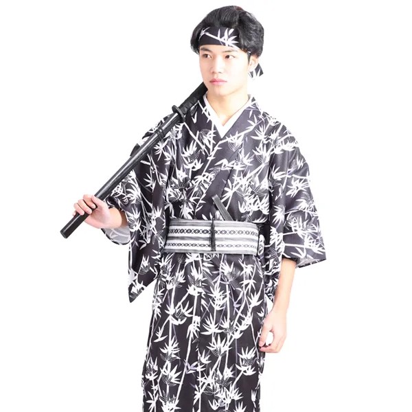 Японское кимоно, официальное платье для мужчин, традиционный японский костюм, официальная повседневная одежда для джентльмена, кимоно из материала против морщин