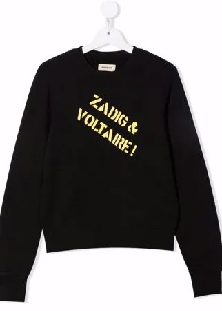 Zadig & Voltaire Kids толстовка с логотипом