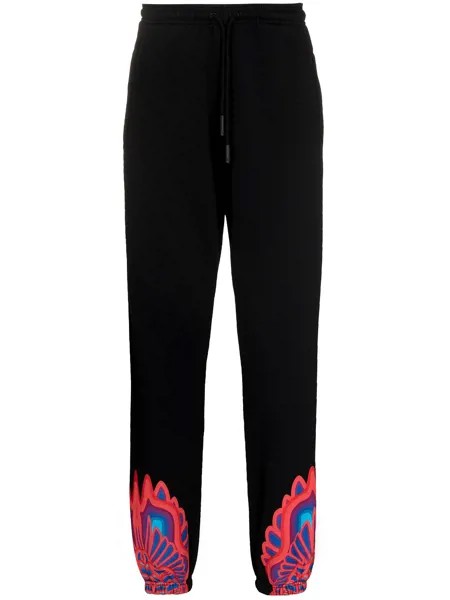 Marcelo Burlon County of Milan спортивные брюки с кулиской и принтом Curved Wings