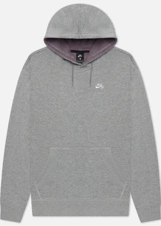 Мужская толстовка Nike SB Skate Hoodie, цвет серый, размер XXL