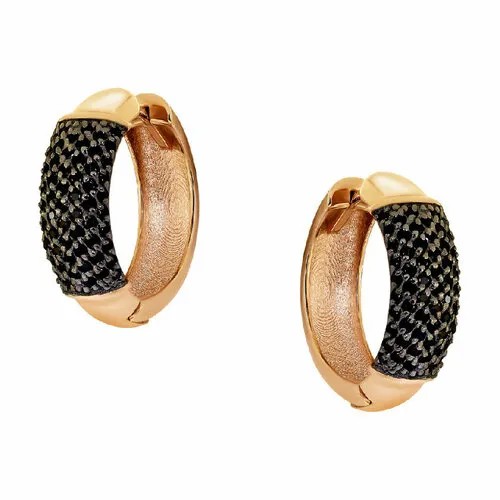 Серьги Corona, красное золото, 585 проба, фианит, красный, золотой