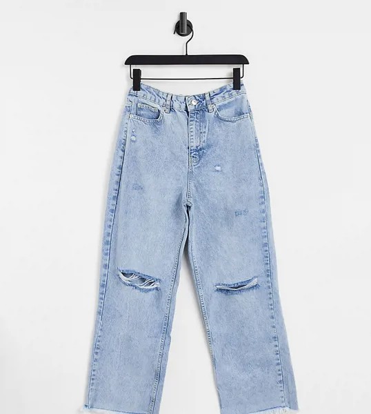 Голубые свободные джинсы винтажного мужского кроя New Look Petite-Голубой
