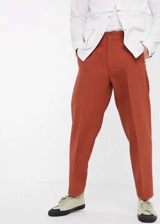 Свободные суженные книзу строгие брюки рыжего цвета ASOS DESIGN-Светло-коричневый