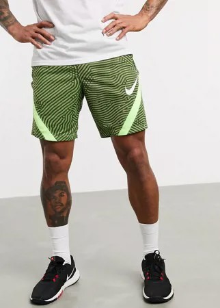 Зеленые шорты с принтом Nike Football Strike-Зеленый