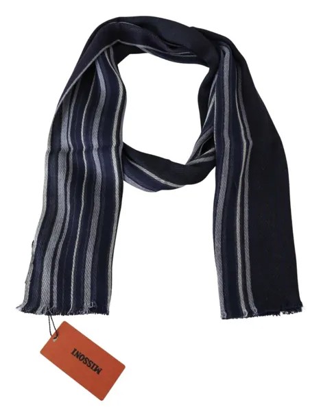 Шарф MISSONI, разноцветный шерстяной полосатый унисекс, шаль с бахромой, 180 x 38 см $340