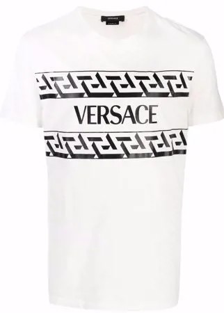 Versace футболка с логотипом Greca