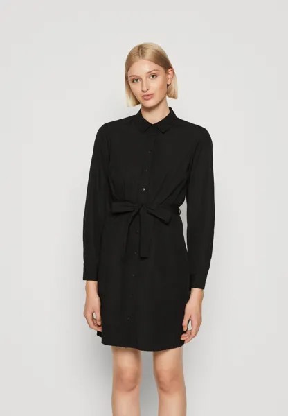 Классическая рубашка Pieces PCNIKA SHIRT TIE DRESS, черный