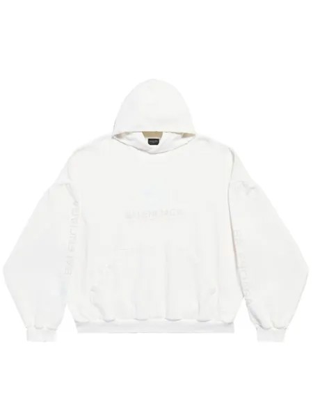 Balenciaga худи Surfer с логотипом, нейтральный цвет