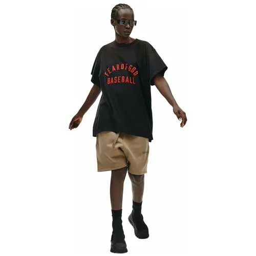 Fear of God Футболка с бархатным принтом Baseball S