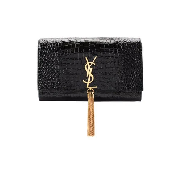 Сумка Monogram с тиснением под крокодила Saint Laurent