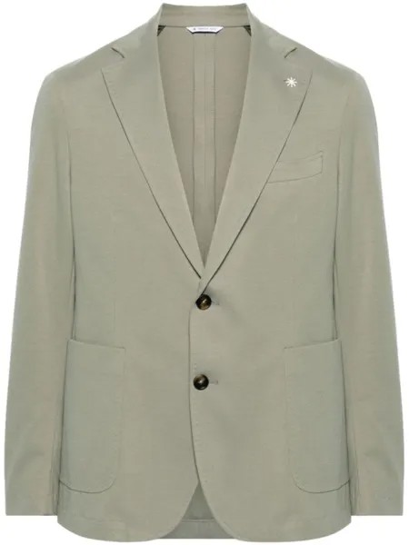Manuel Ritz однобортный пиджак из джерси, зеленый