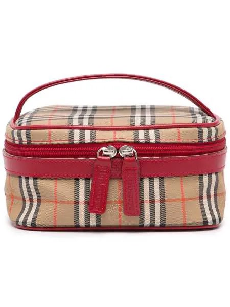 Burberry Pre-Owned косметичка в клетку Vintage Check