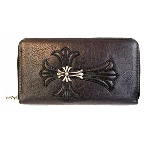 Кожаное портмоне клатч Chrome Hearts
