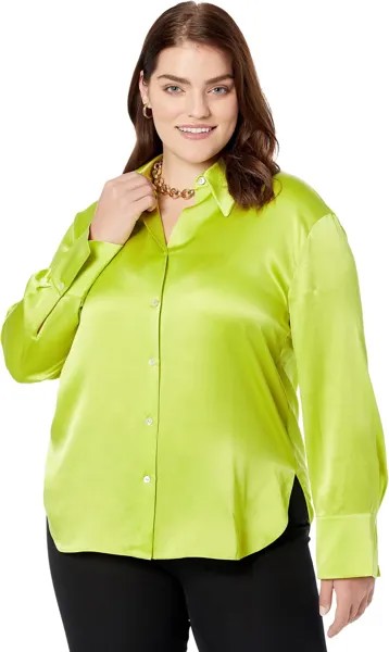 Блуза Vince Long Sleeve Ruched Back Blouse, цвет Serpentine