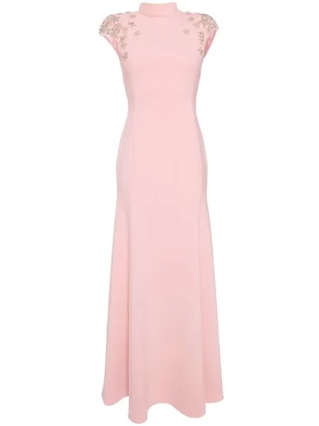 Jenny Packham вечернее платье Comet с вышивкой, розовый