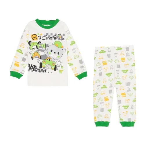 Пижама для мальчика, цвет зелёный, рост 80