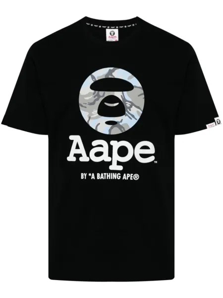 Футболка Camo Moon Face AAPE BY *A BATHING APE, черный