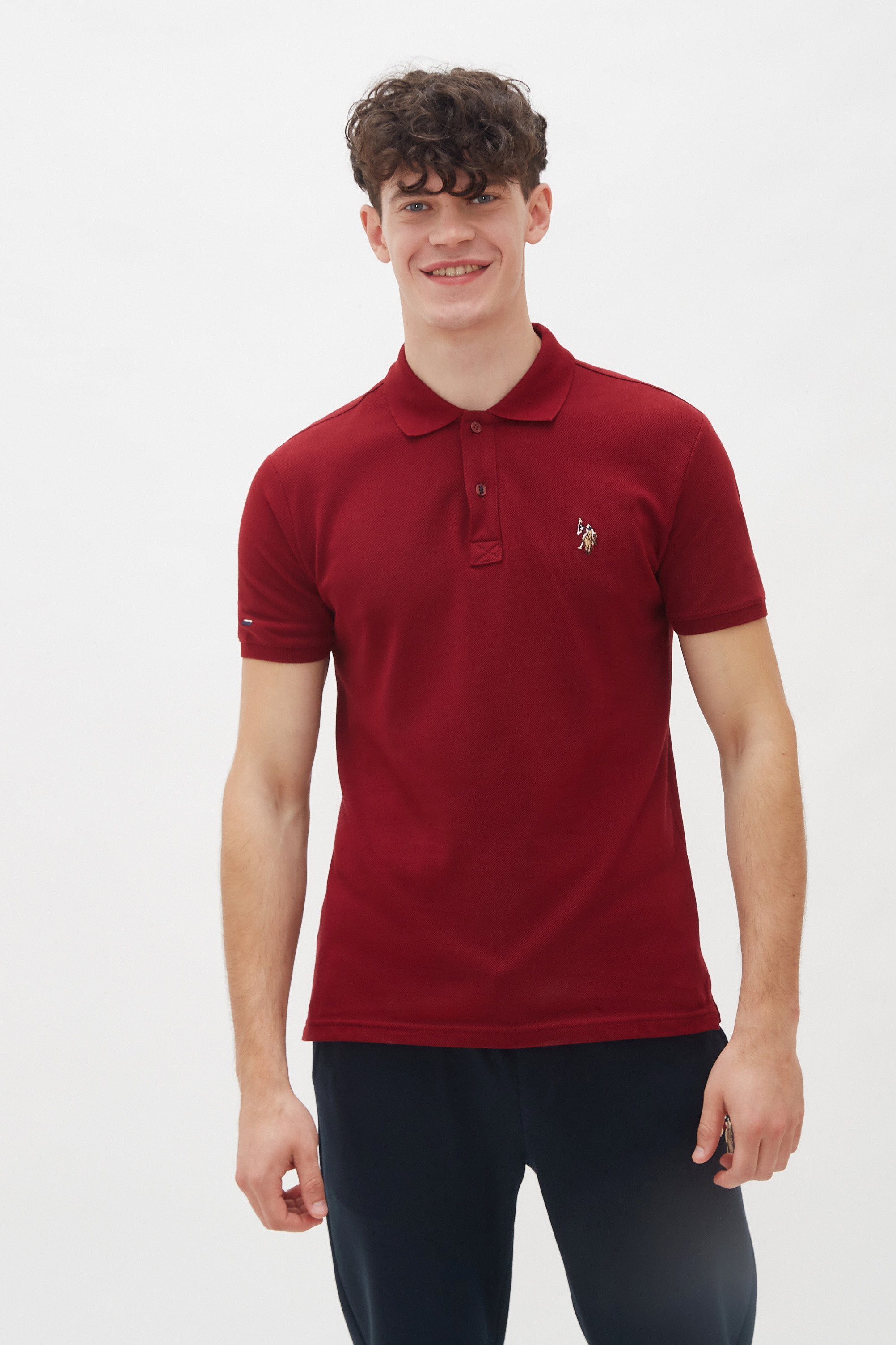 Футболка-поло мужская U.S. POLO Assn. G081SZ0110TP04SK20-R бордовая XL