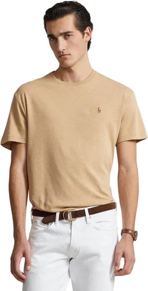 Футболка классического кроя из мягкого хлопка Polo Ralph Lauren, цвет Classic Camel Heather