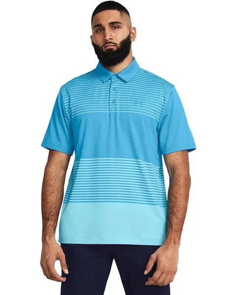 Поло Under Armour Golf Playoff 3.0, цвет Capri/Sky Blue/Capri