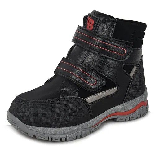 Ботинки Biker детские зимние для мальчиков JSD20A-58 размер 30, цвет: черный