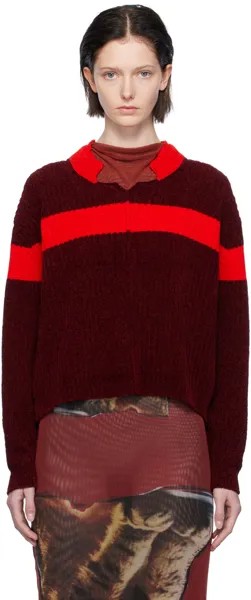 Ottolinger Бордовый полосатый свитер