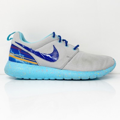 Кроссовки для бега Nike Girls Roshe One Print 677782-006 серые, размер 6,5 лет