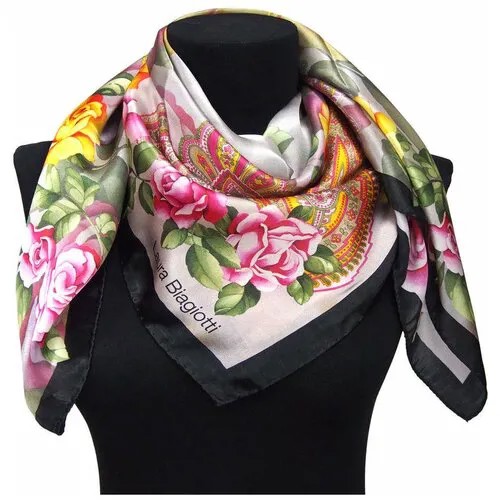 Шелковый платок с дизайном в виде цветов Laura Biagiotti 821568