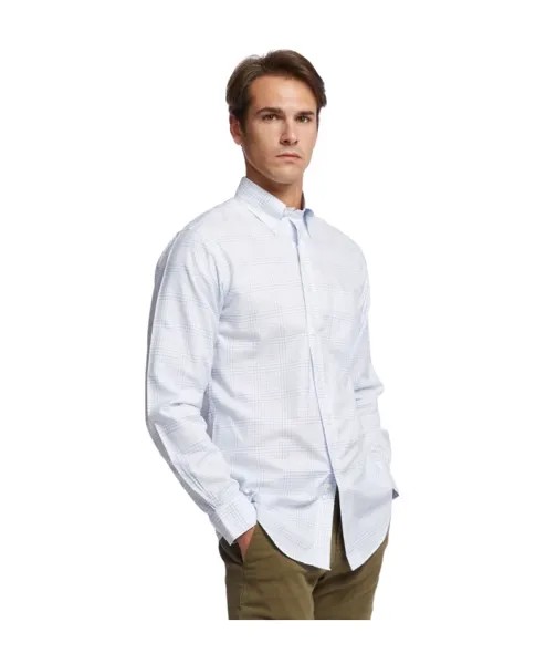 Рубашка Regent Regular без глажки оксфорды Brookscool воротник на пуговицах Brooks Brothers, синий