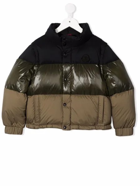 Moncler Enfant пуховик Aveillan в стиле колор-блок