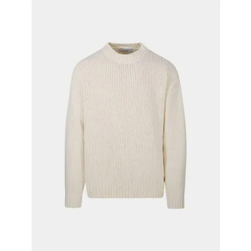 Свитер BONSAI Knit Cinille Crewneck Sweater, размер M, белый, экрю